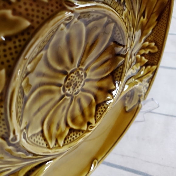 Vintage 1950s Gien France Green Divided Fondue Plates Set of 4 - Picture 8 of 16